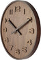 NeXtime - wandklok - 35 cm - Hout - Bruin - 'Wood Wood Medium'