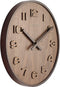 NeXtime - wandklok - 35 cm - Hout - Bruin - 'Wood Wood Medium'