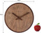 NeXtime - wandklok - 35 cm - Hout - Bruin - 'Wood Wood Medium'