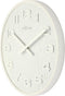 NeXtime - Wandklok - 35 cm - Hout - Wit - 'Wood Wood Medium'