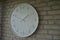 NeXtime - Wandklok - 35 cm - Hout - Wit - 'Wood Wood Medium'