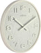 NeXtime - Wandklok - 35 cm - Hout - Wit - 'Wood Wood Medium'