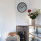 NeXtime - Wandklok - 50 cm - Hout/Spiegel - Grijs - 'Bella Mirror'