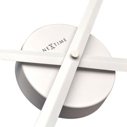 NeXtime - Wandklok - 70 cm - Wit - 'Hands'