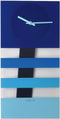 Nextime wandklok Bold Stripes glas - Kleur - Blauw