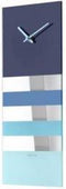 Nextime wandklok Bold Stripes glas - Kleur - Blauw