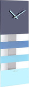 Nextime wandklok Bold Stripes glas - Kleur - Blauw