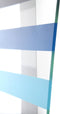 Nextime wandklok Bold Stripes glas - Kleur - Blauw