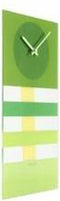 Nextime wandklok Bold Stripes glas - Kleur - Groen