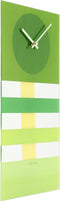 Nextime wandklok Bold Stripes glas - Kleur - Groen