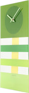 Nextime wandklok Bold Stripes glas - Kleur - Groen