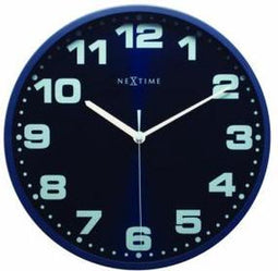 Nextime wandklok Dash - Kleur - Blauw