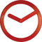 Nextime wandklok Focus kunststof - Kleur - Rood