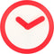 Nextime wandklok Focus kunststof - Kleur - Rood