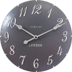 Nextime wandklok klassiek London Arabic - Kleur - Grijs