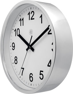 NeXtime wandklok NXT diam. 25 - 5 kunststof zilver - witte wijzerplaat