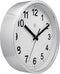 NeXtime wandklok NXT diam. 25 - 5 kunststof zilver - witte wijzerplaat