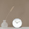 NeXtime - Wandklok/Tafelklok- 20cm- Glas- Wit- 'Big Stripe Mini Dome'