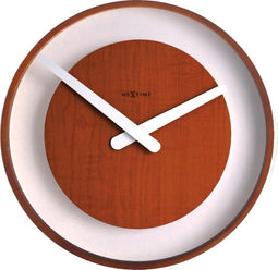 Nextime wandklok Wood Loop hout - Kleur - Mahonie