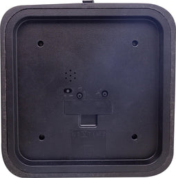 NeXtime - Wekker- 20 x 20 x 6 cm - Hout - Zwart - 'Square Alarm'