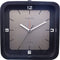 NeXtime - Wekker- 20 x 20 x 6 cm - Hout - Zwart - 'Square Alarm'