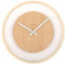 NeXtime Wood Loop - Rond - Glas - Ø30 cm - Hout - Licht Bruin