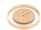 NeXtime Wood Loop - Rond - Glas - Ø30 cm - Hout - Licht Bruin