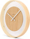NeXtime Wood Loop - Rond - Glas - Ø30 cm - Hout - Licht Bruin