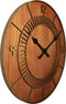 NeXtime Wood Square - Klok - Rond - Hout - � 50 cm - Bruin