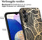 iMoshion Hoesje Geschikt voor Samsung Galaxy A14 (5G) / A14 (4G) Hoesje Siliconen - iMoshion Design hoesje - Zwart / Golden Leaves