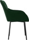 vidaXL - Eetkamerstoelen - 2 - st - fluweel - donkergroen