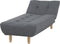 ALSTEN - Chaise longue - Donkergrijs - Symmetrisch - Polyester