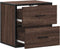 vidaXL - Nachtkastjes - 2st - wandgemonteerd - 40x31x39,5cm - bruin - eikenkleurig
