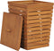 vidaXL - Wasmand - 30x30x45 - cm - massief - teakhout