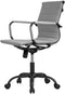 Feel Furniture - Luxe Bureaustoel - Lage Rugleuning - Lichtgrijs met Mat Zwart Frame