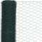 vidaXL Draadgaas hexagonaal 25x1.2 m staal met PVC coating groen