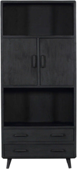 Boekenkast zwart - vakkenkast - boekenkast 90 cm