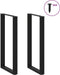 vidaXL - Salontafelpoten - 2 - st - U-vormig - 60x(110-111) - cm - staal - zwart