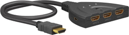 Goobay 58488 - HDMI schakelaar 3 naar 1 - HDMI2.0 4K 60Hz HDR