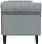 vidaXL - Driezitsbank - Chesterfield-stijl - stof - lichtgrijs