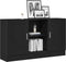 vidaXL - Zwart - Eiken - Sideboard - 120x30,5x70 - cm - van - Geengineerd - Hout