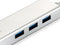 LevelOne USB-0503 - Dockingstation - 3x USB 3.2 (Gen1) - 1x Ethernet 1Gbps - Zilver