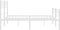 vidaXL - Bedframe - met - hoofd- - en - voeteneinde - metaal - wit - 135x190 - cm