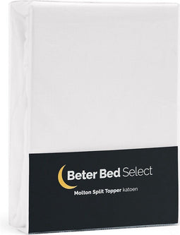 Beter Bed Select Molton Splittopper - Matrasbeschermer - 100% katoen - 180 x 200 cm - Wit
