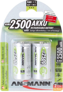 Ansmann 5030912 - Accu Baby C - 2500 mAh NiMH - Zilver (2 stuks)