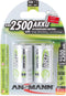 Ansmann 5030912 - Accu Baby C - 2500 mAh NiMH - Zilver (2 stuks)