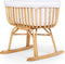 Childhome - Rattan wieg met schommelpoten - Wiegstoel baby - Inclusief matras en hoes - Ecru - 90 x 70 x 71 cm - Tot 9kg
