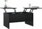 vidaXL - Salontafel - 80x50x42,5 - cm - bewerkt - hout - zwart