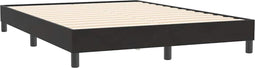 vidaXL - Bedframe - zonder - matras - 140x210 - cm - fluweel - zwart