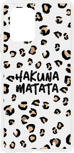 Hoesje Geschikt voor Samsung Galaxy S10 Lite Hoesje Siliconen - Design Backcover siliconen - Meerkleurig / Hakuna Matata